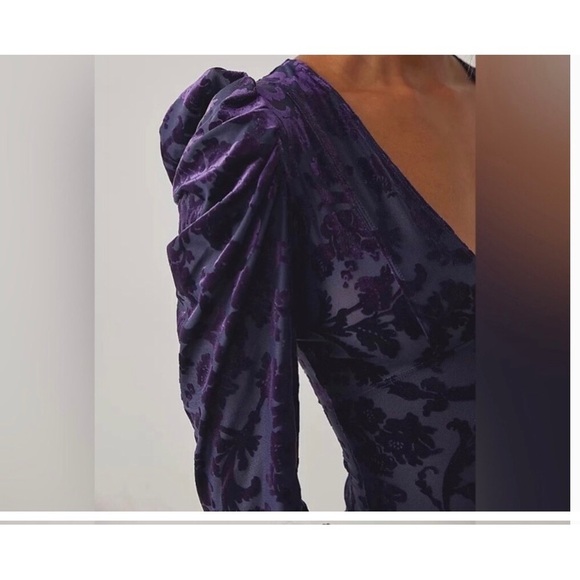 1. NWT Magic Hour Velvet Purple Bodysuit - Picture 2 of 4